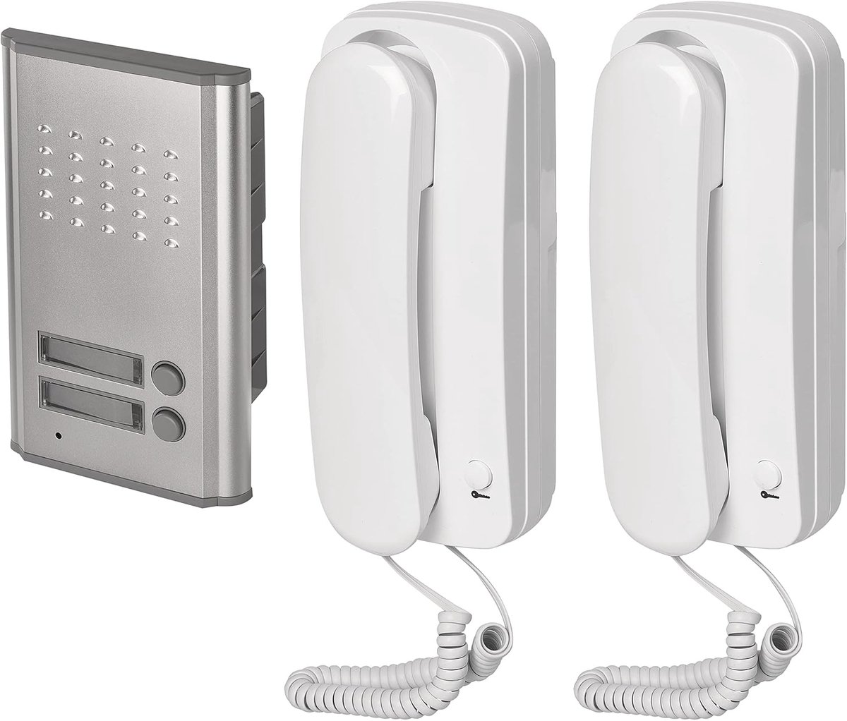 Audio Deurintercom - Bel Installatie - Bezoekers Melder - Deuropener Mogelijkheid - 24 x 15 x 16 cm - Wit