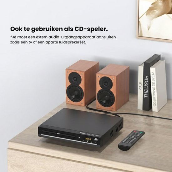Vizual DVD Speler met HDMI - 2 stuks - Simpele bediening - Full HD 1080P - Regiovrij - USB - Inclusief Afstandsbediening - CD & DVD Speler van Vizual — afbeelding 2