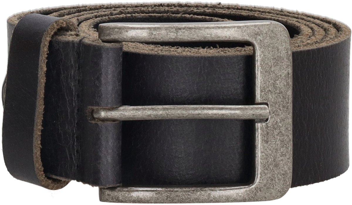 Hide & Stitches Frisco Leren Heren Riem - 38 mm - Casual - Zwart - Lengte totaal 125 cm / Riemmaat 105