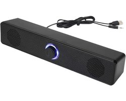 Draadloze Soundbar – Compacte Luidspreker – Versterkt Geluid – Diepe Basweergave – 29.6×5.5x6cm – Zwart