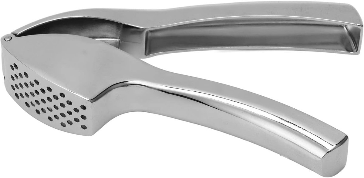 Knoflookpers Rocker - Keuken Stamper - Snel Puree Maken - Robuuste Zinklegering - 16 x 3 cm