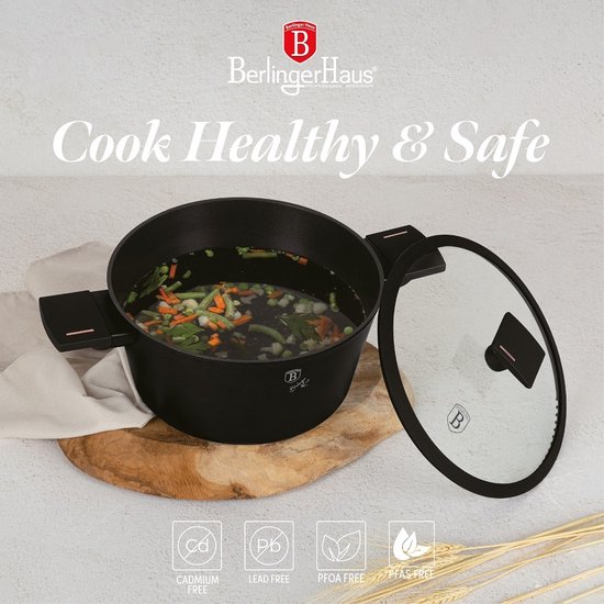 Berlinger Haus Kookgerei Potten en Pannen Set 9-delig, Keuken Kookgerei Set met Losstaande Ergonomische Handvat, Anti-aanbakpotten en Pannen Set met Glazen Deksels voor Koken Berlinger Haus Kookgerei Potten en Pannen Set 9-delig, Keuken Kookgerei Set met Losstaande Ergonomische Handvat, Anti-aanbakpotten en Pannen Set met Glazen Deksels voor Koken