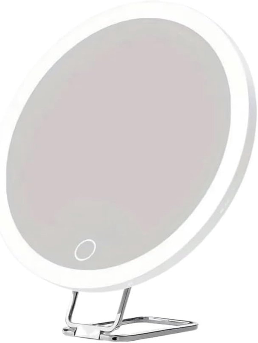 Vergrootspiegel Met Licht - Make-up Spiegel - Gedetailleerde Make-up - 360 Graden Verstelbaar - 20x Vergroting - Wit