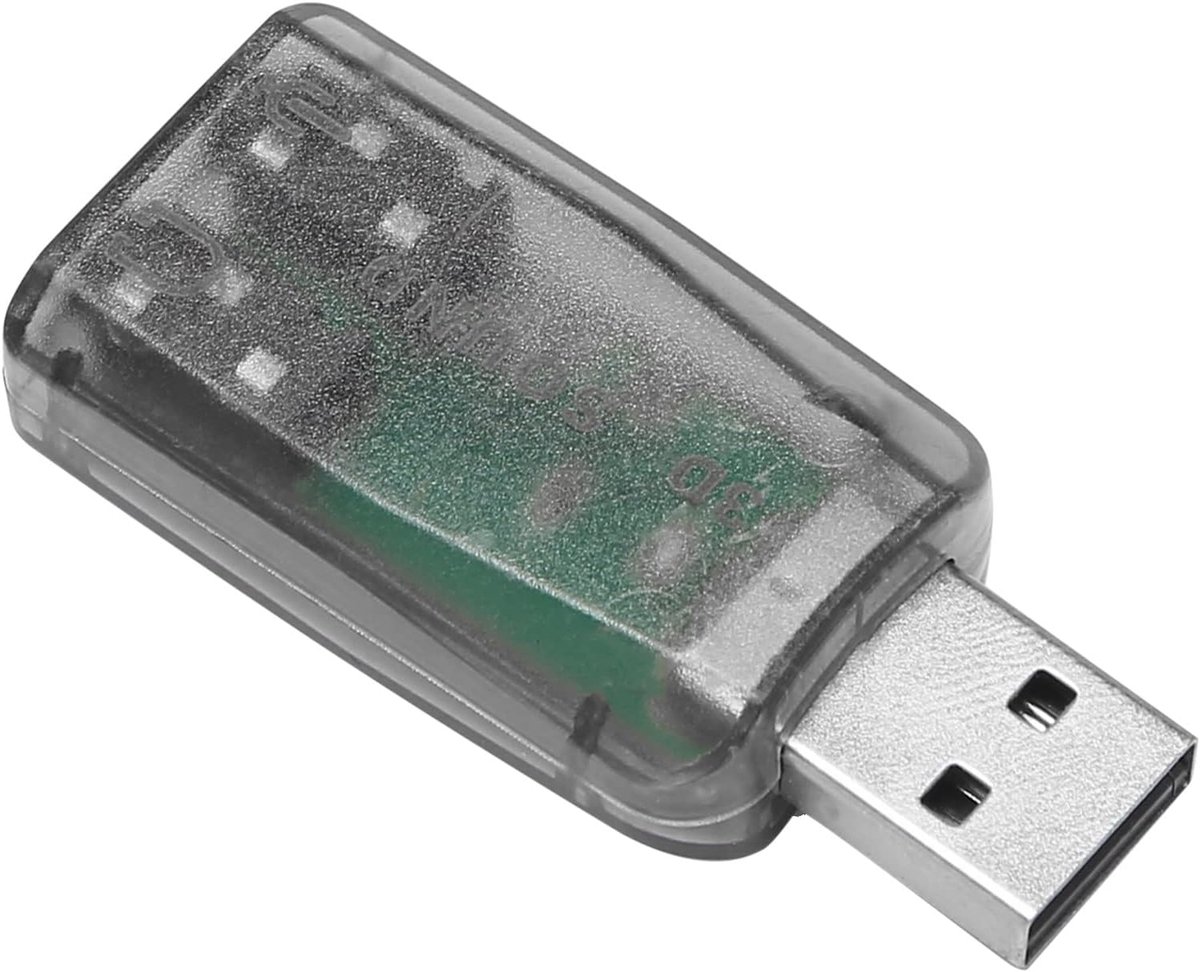 USB Audio Adapter - Externe Geluidskaart - PC Geluid Verbeteren - Virtueel 5.1 Geluid - Compact Formaat - Willekeurige Kleur