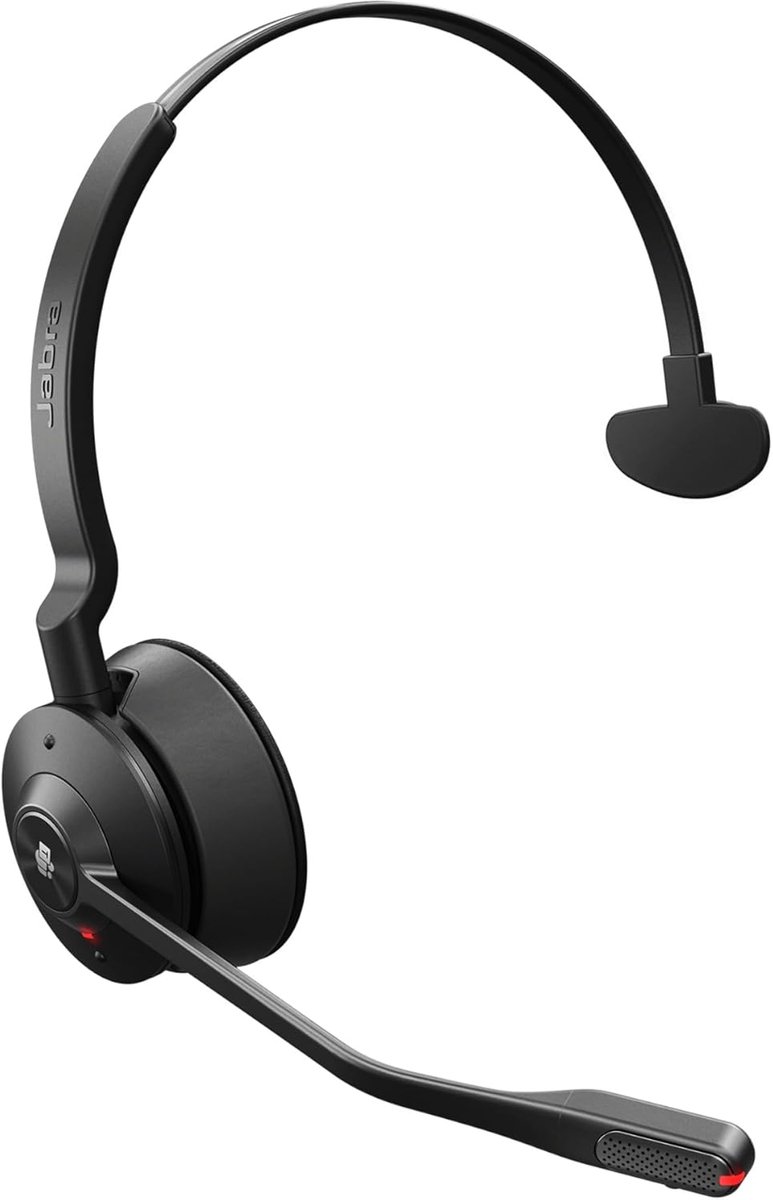 Mono Headset - Professionele Headset - Kantoor Communicatie - Draadloos DECT Bereik - 57 Gram - Zwart