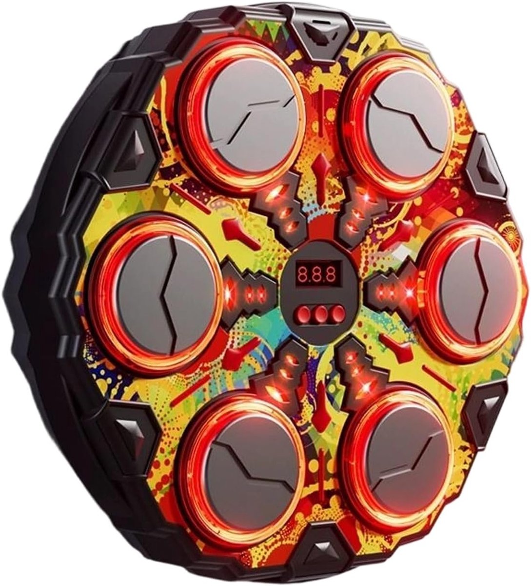 Muziek Bokstrainer - Interactieve Punch Machine - Fitness Workout - Ritme Gebaseerd Trainen - 33x33cm - Kleurrijk