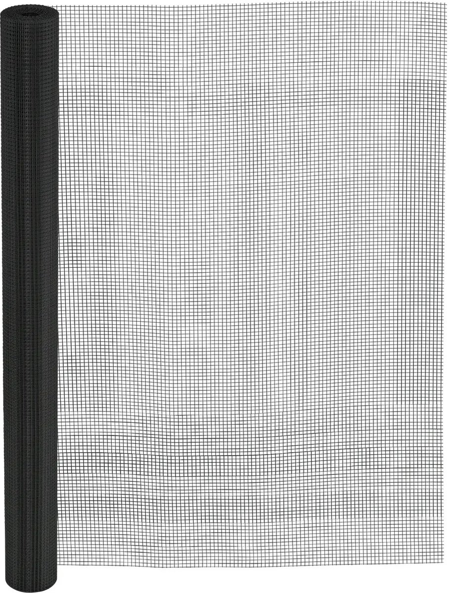 Horrengaas zwart RVS 304 mesh 18x16 100cm, 5 meter.
