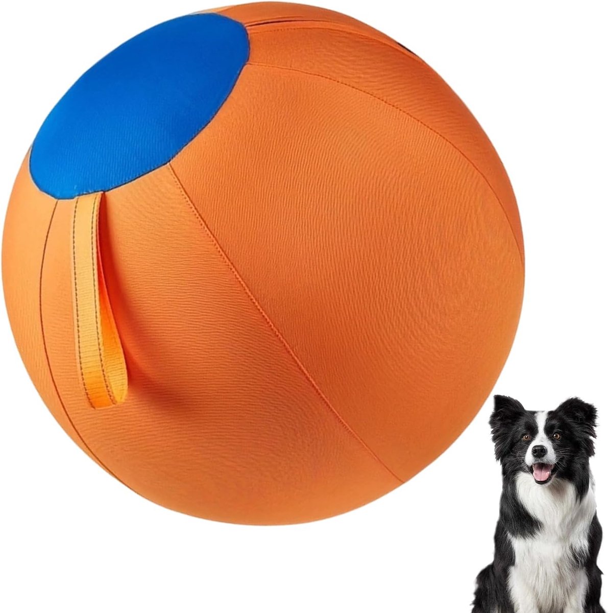 Hondenbal - Huisdier Speelgoed - Apporteren en Spelen - Scheurbestendig Materiaal - 45 cm Doorsnede - Oranje