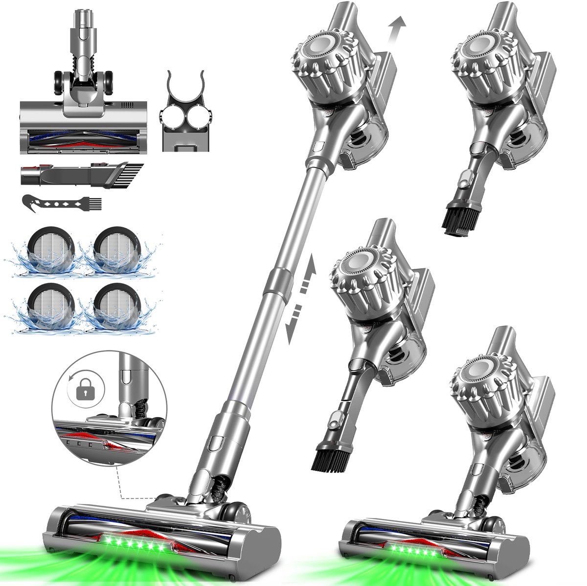 Fukstern Draadloze Stofzuiger met 38KPa Zuigkracht - eVatmaster Consulting - €119,99