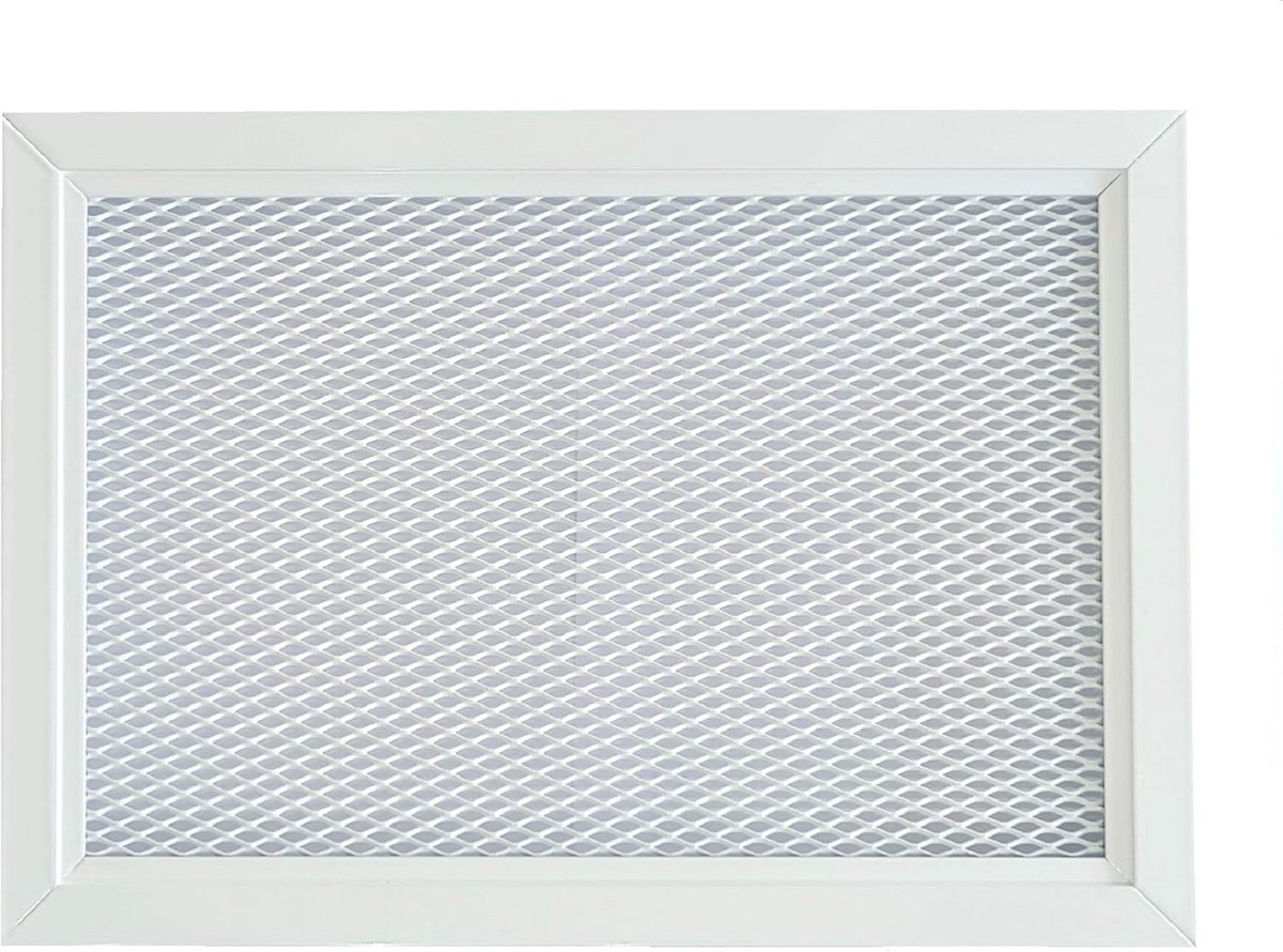 Geperforeerd Luchtventilatierooster 30x20 cm – Wit RAL9016 – Aluminium voor Binnen en Buiten