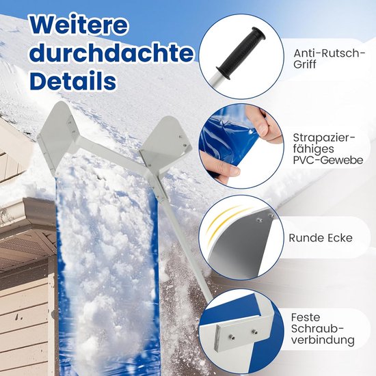 Sneeuwruimer met Verbreid Aluminium Frame en Antislip Handgreep, Uittrekbare Stang voor Sneeuw en Bladeren van Merkloos	 — afbeelding 3