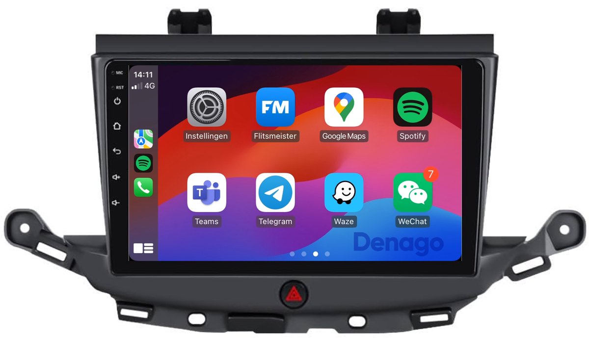 CarPlay autoradio geschikt voor Opel Astra K | 2015 t/m 2021 | Android 13 | Draadloos Apple CarPlay & Android Auto | 9 inch scherm | 2GB + 32GB | QuadCore processor | Denago DNG-A366 | 2025 model | 2015 2016 2017 2018 2019 2020 2021 | Bluetooth & Wif