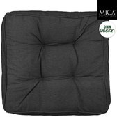 Mica Decorations Como Matraskussen – 47 x 47 x 7 cm – Zwart