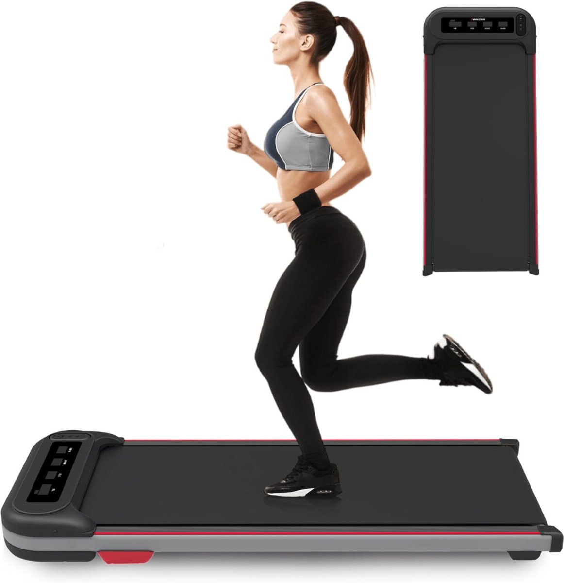 Nexvo® Professioneel Walkingpad – Wandelband met Afstandsbediening – Loopband Fitness - Zwart- 122cm x 50cm x 13cm