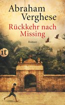 Boek "Rückkehr nach Missing" met op de omslag een jongen die rent naar een oude poort, met twee papegaaien die wegvliegen.