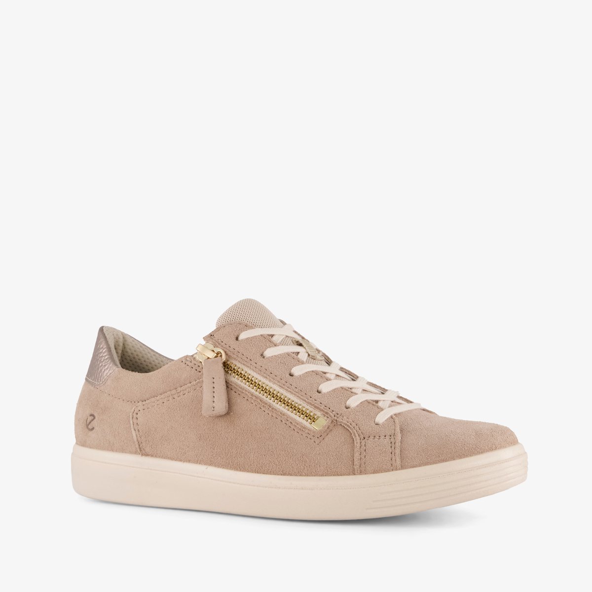 ECCO Classic suède dames sneakers beige - Maat 42 - Echt leer - Uitneembare zool