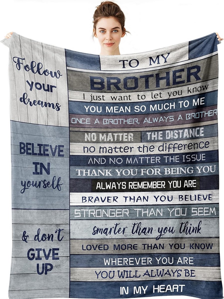 Grappige Geschenken voor Broers - Zachte Deken voor Broers en Tieners - Multifunctionele Deken als Cadeau voor Verjaardag en Kerstmis
