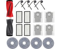 17 suks Accessoires - Geschikt voor Roborock Saros 10R stofzuiger - 1 hoofdborstel - 4 HEPA-filters - 4 stofzakken - 4 zijborstels - vervangingsonderdeel