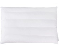 Ultradun Hoofdkussen - Slank Rechthoekig Ontwerp - Voor Nekondersteuning - Ideaal Voor Buikslapers - Standaard Formaat - Zacht En Plat - Wit
