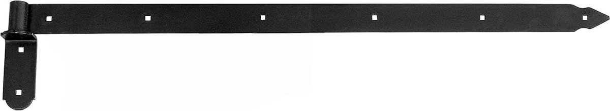 Ladenband 1200 x 60 x 6 mm met 20 mm kloven - Zwart