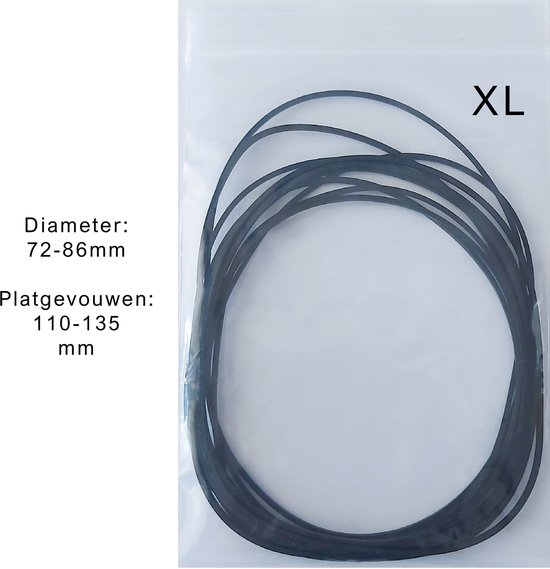 Set van 10 Vierkante Rubberen Aandrijf Riemen / Snaren voor Cassettedecks en Kinderspeelgoed - Extra Groot