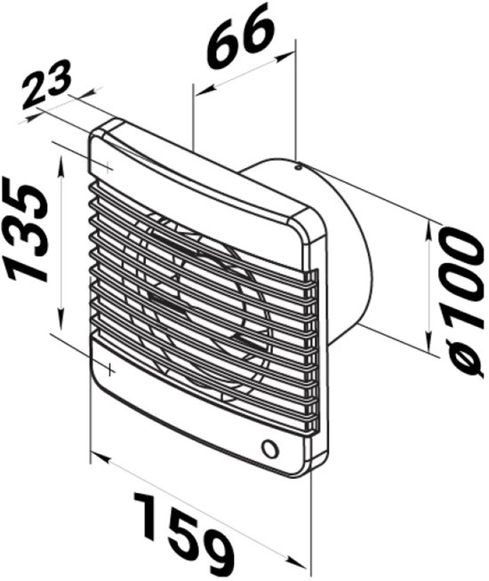Xpelair DX100VT met nalooptimer badkamerventilator toiletventilator