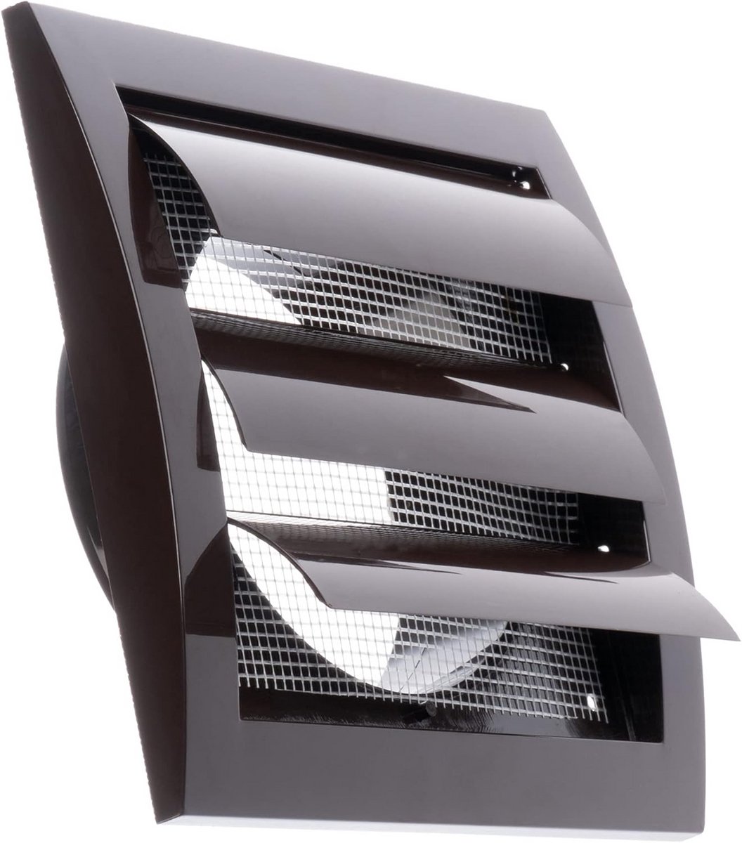 Ventilatierooster Ø 100 mm met Beweegbare Lamellen en Insectenbescherming