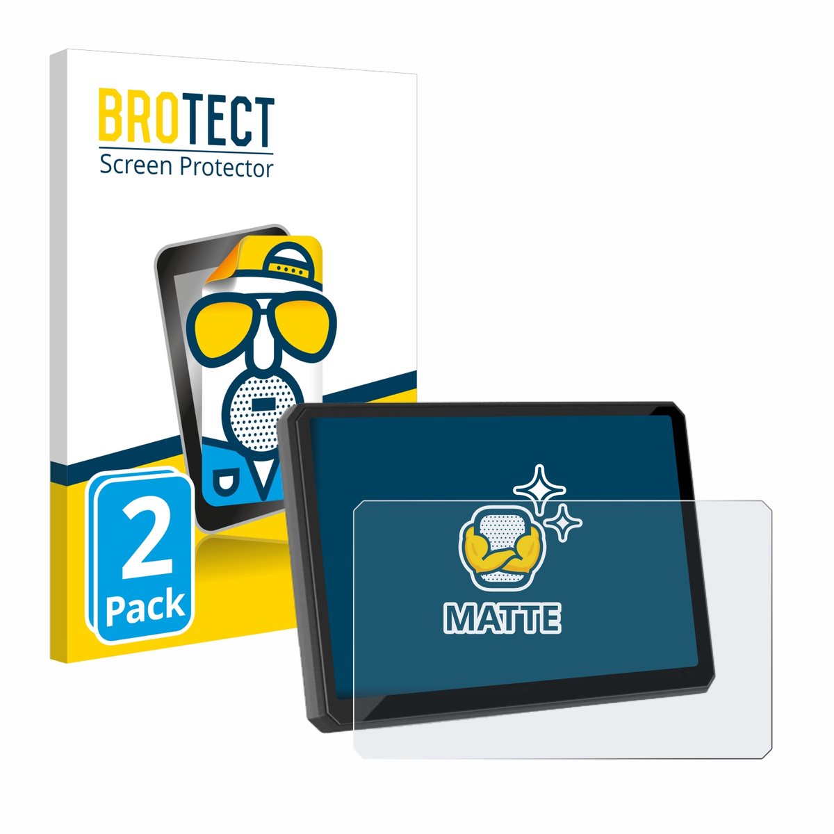 BROTECT - Screenprotector voor Carpuride W502BS 5" - Folie Beschermfolie matte 2 Stuks