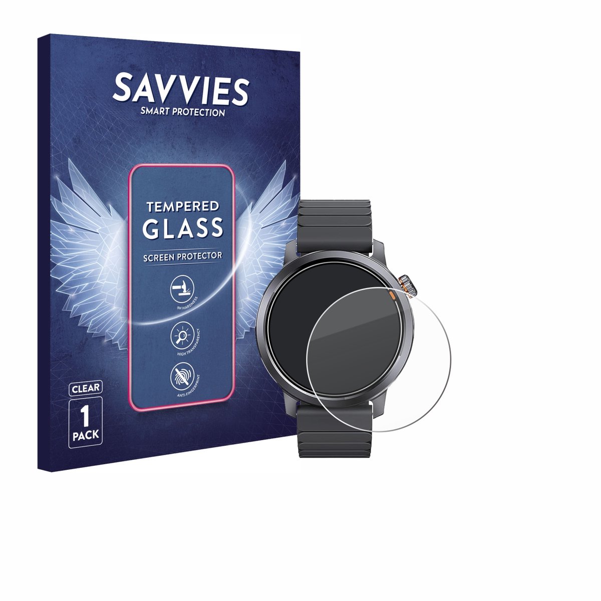 Savvies - Glas Screenprotector voor Kospet ORB 1.43" - Gehard Beschermglas 9H