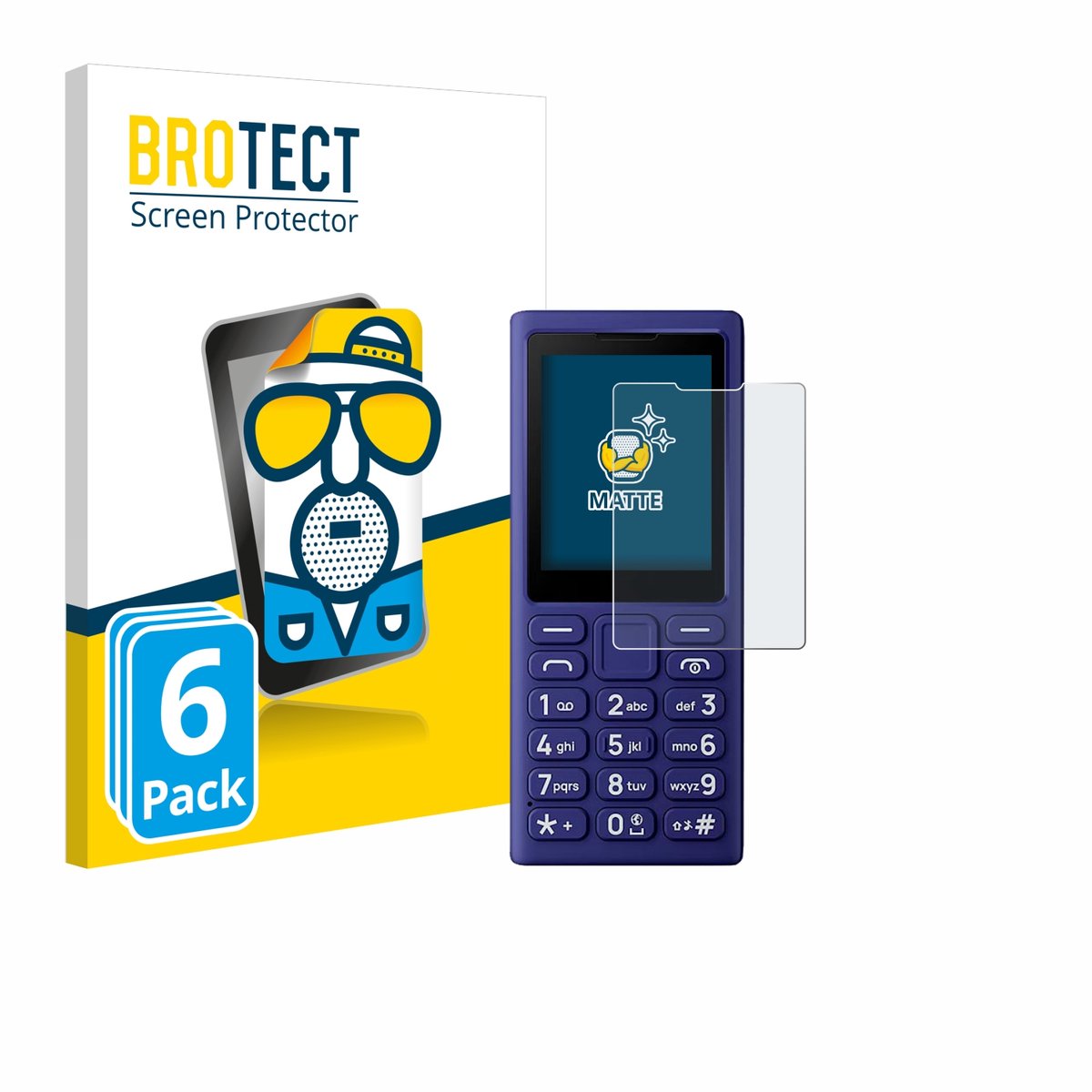 BROTECT - Screenprotector voor HMD 101 4G - Folie Beschermfolie matte 6 Stuks