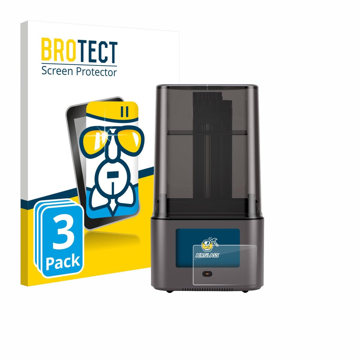 Screenprotector 3 Stuks voor Anycubic Photon Mono 4 Ultra Beschermglas transparant