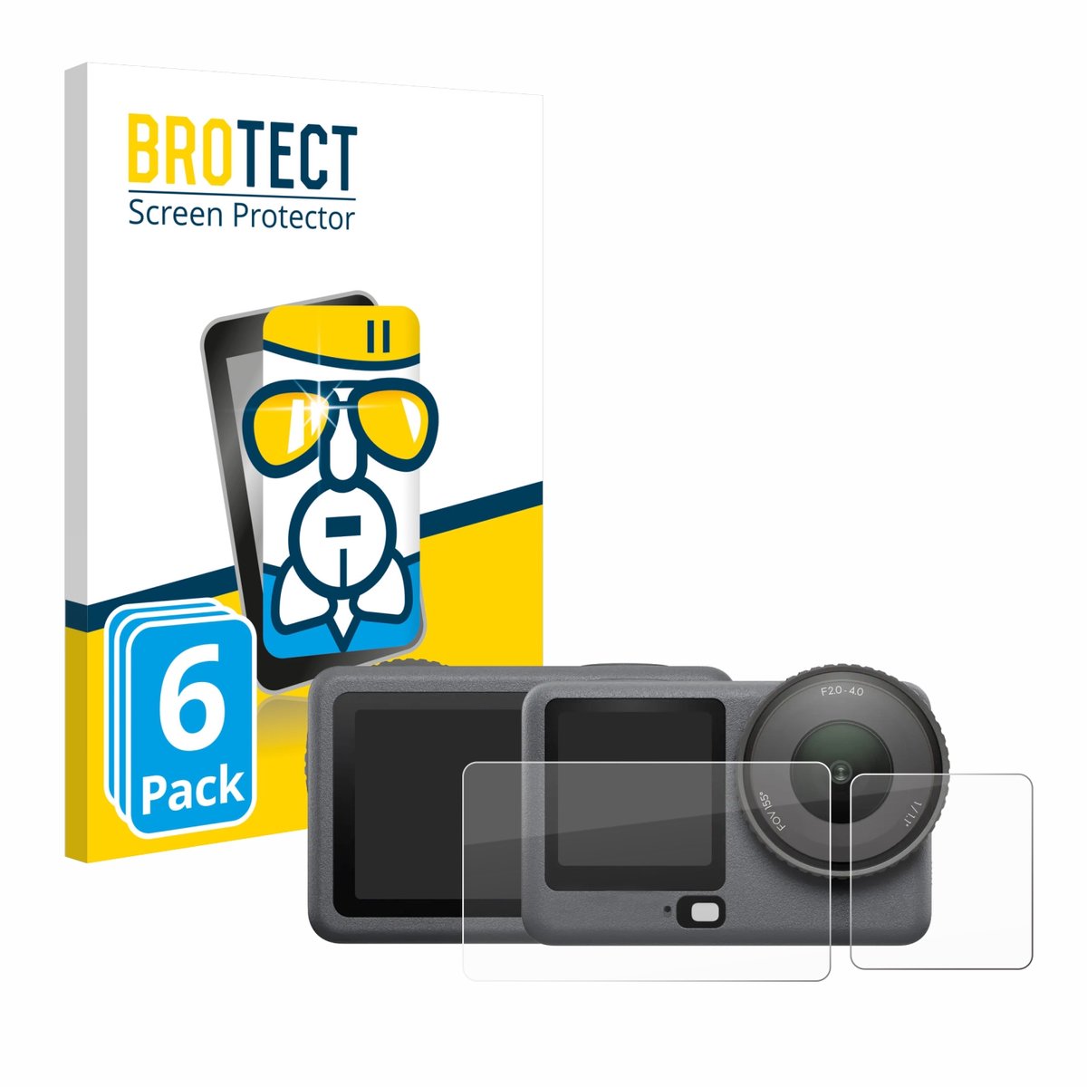 Screenprotector 6 Stuks voor DJI Osmo Action 6 Beschermglas transparant