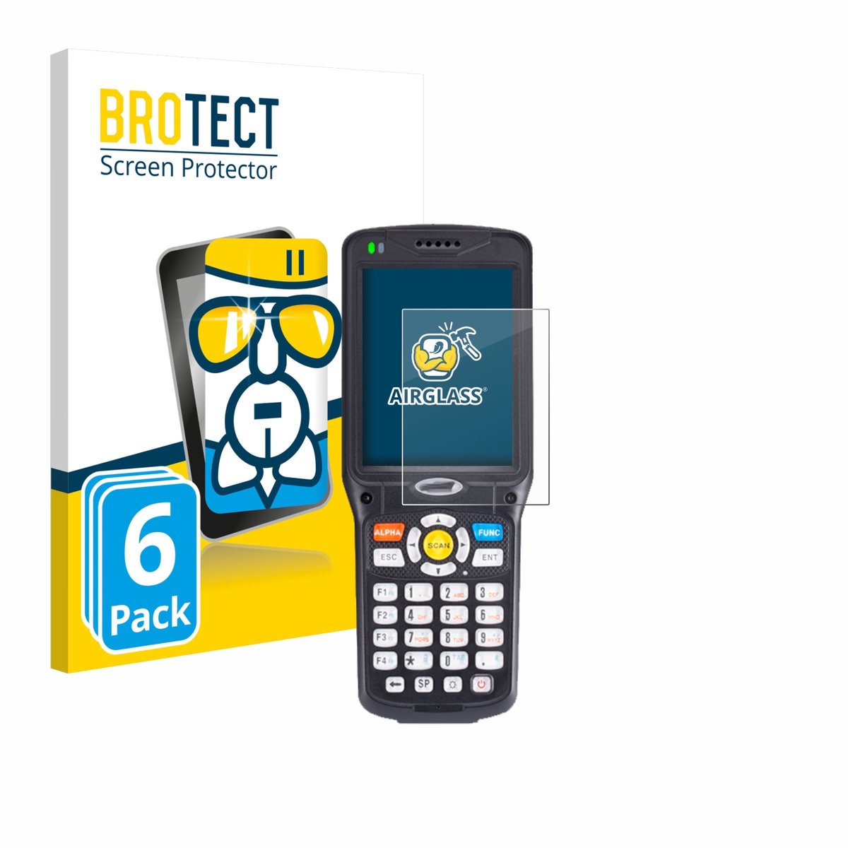 Screenprotector 6 Stuks voor Unitech HT510 Beschermglas transparant