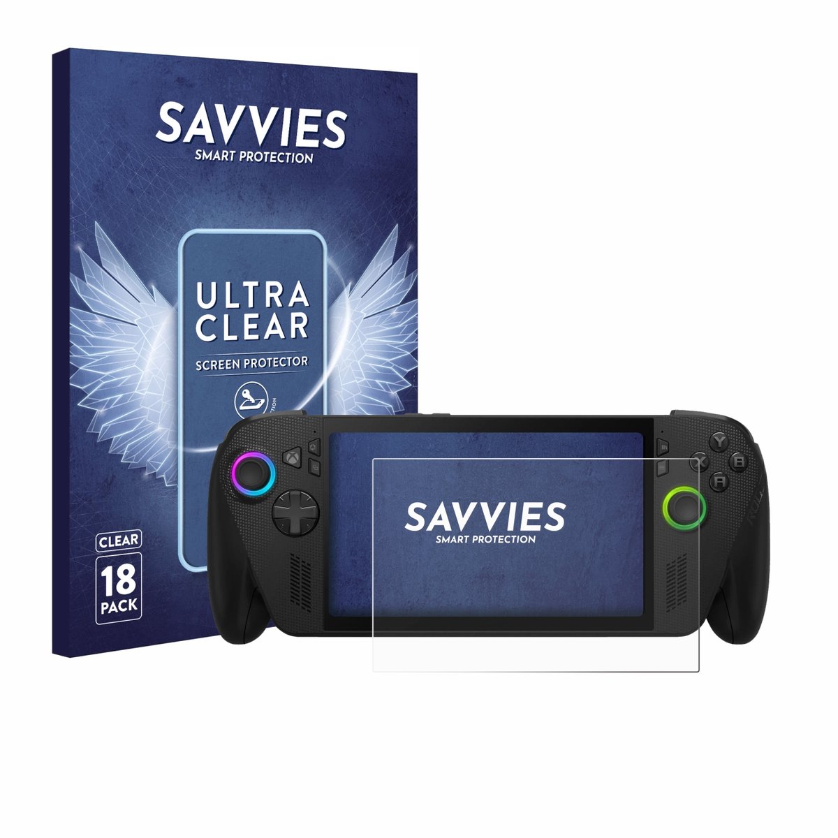 Savvies - Screenprotector voor ASUS ROG Xbox Ally X - Folie Beschermfolie transparant 18 Stuks