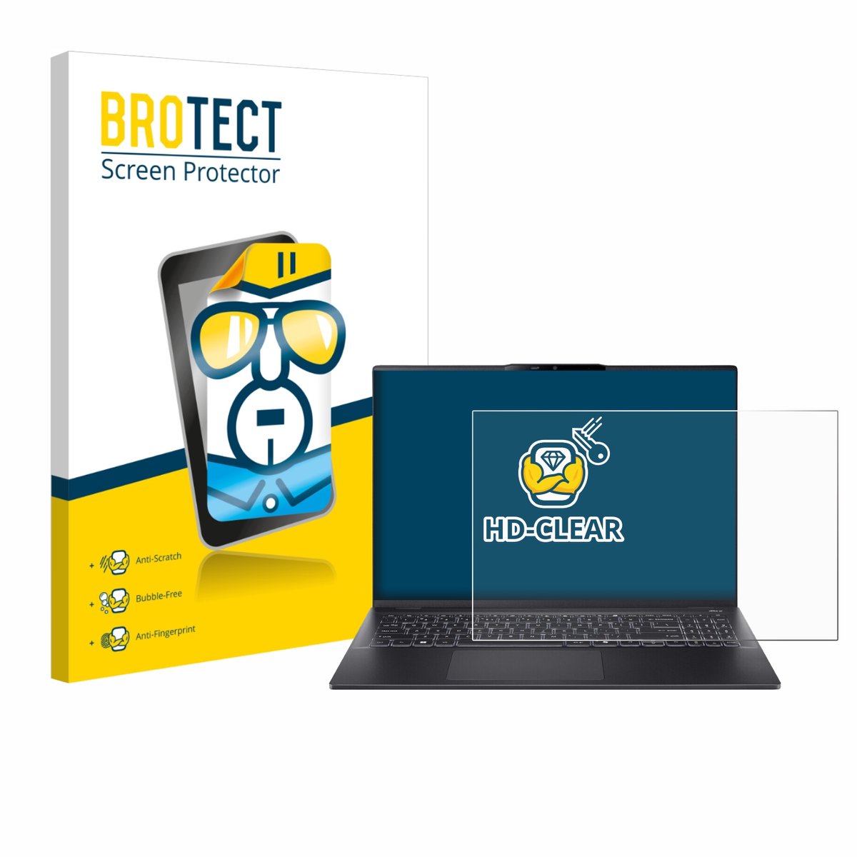 BROTECT - Screenprotector voor Acer Swift 16 AI - Folie Beschermfolie transparant