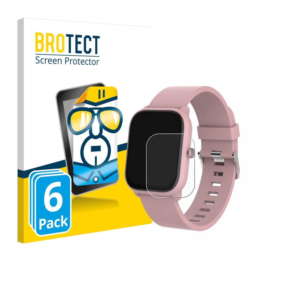 BROTECT - Screenprotector voor Denver SWK-120RO - Folie Beschermfolie transparant 6 Stuks