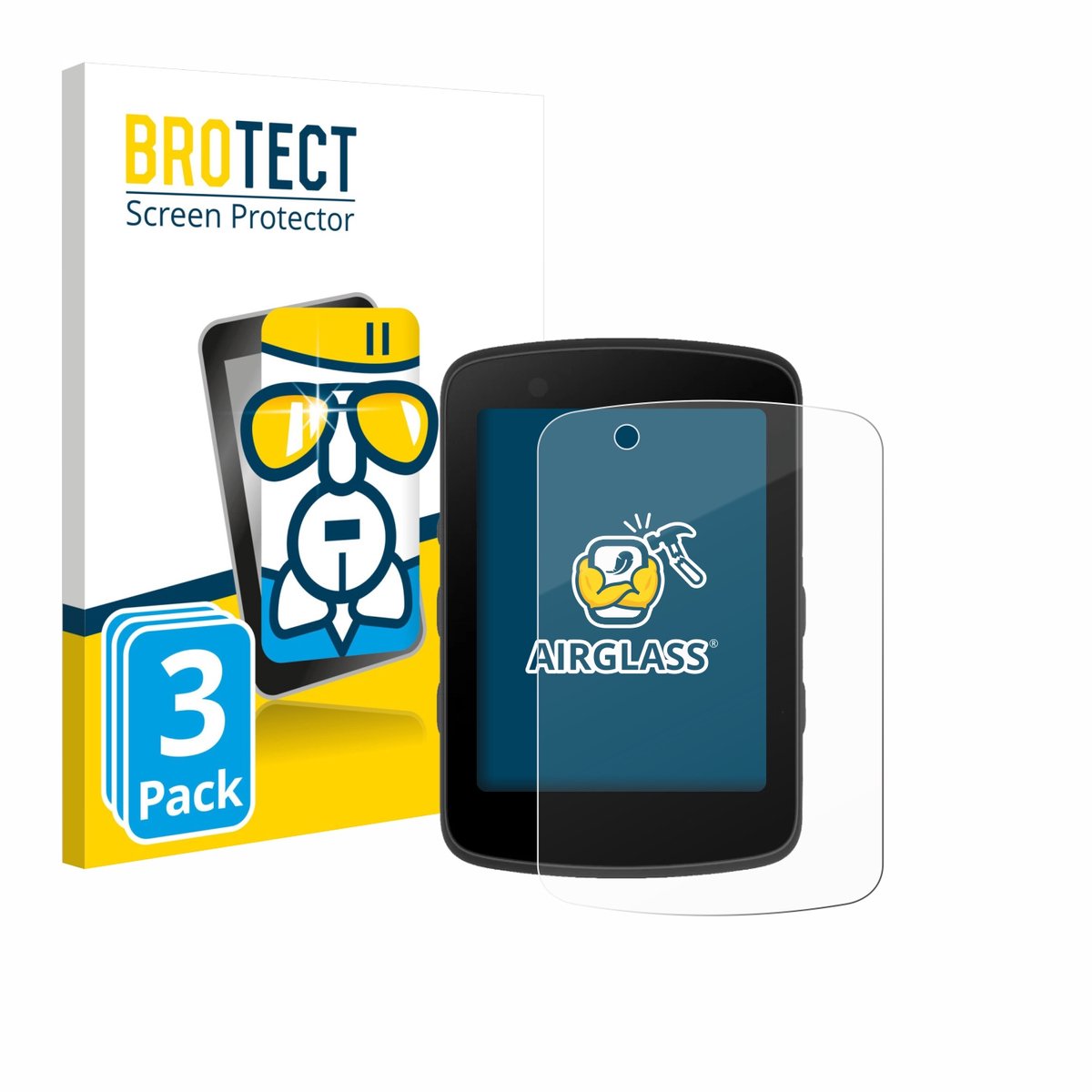 Screenprotector 3 Stuks voor Bryton Rider 550 Beschermglas transparant