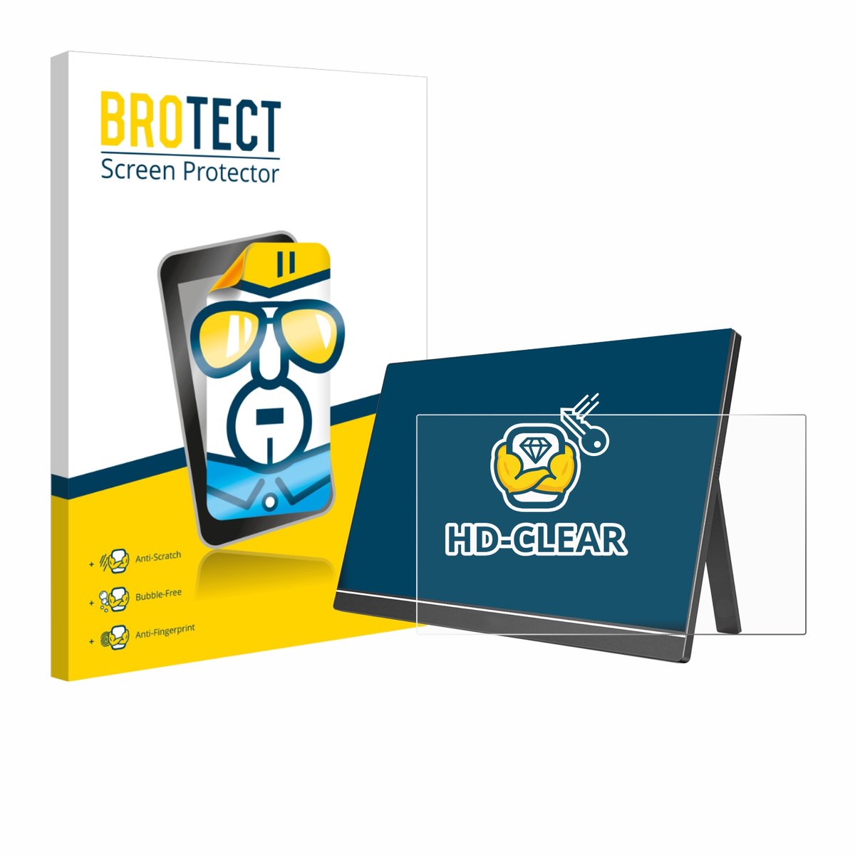 BROTECT - Screenprotector voor Arzopa 60HZ/A1 15.6" - Folie Beschermfolie transparant
