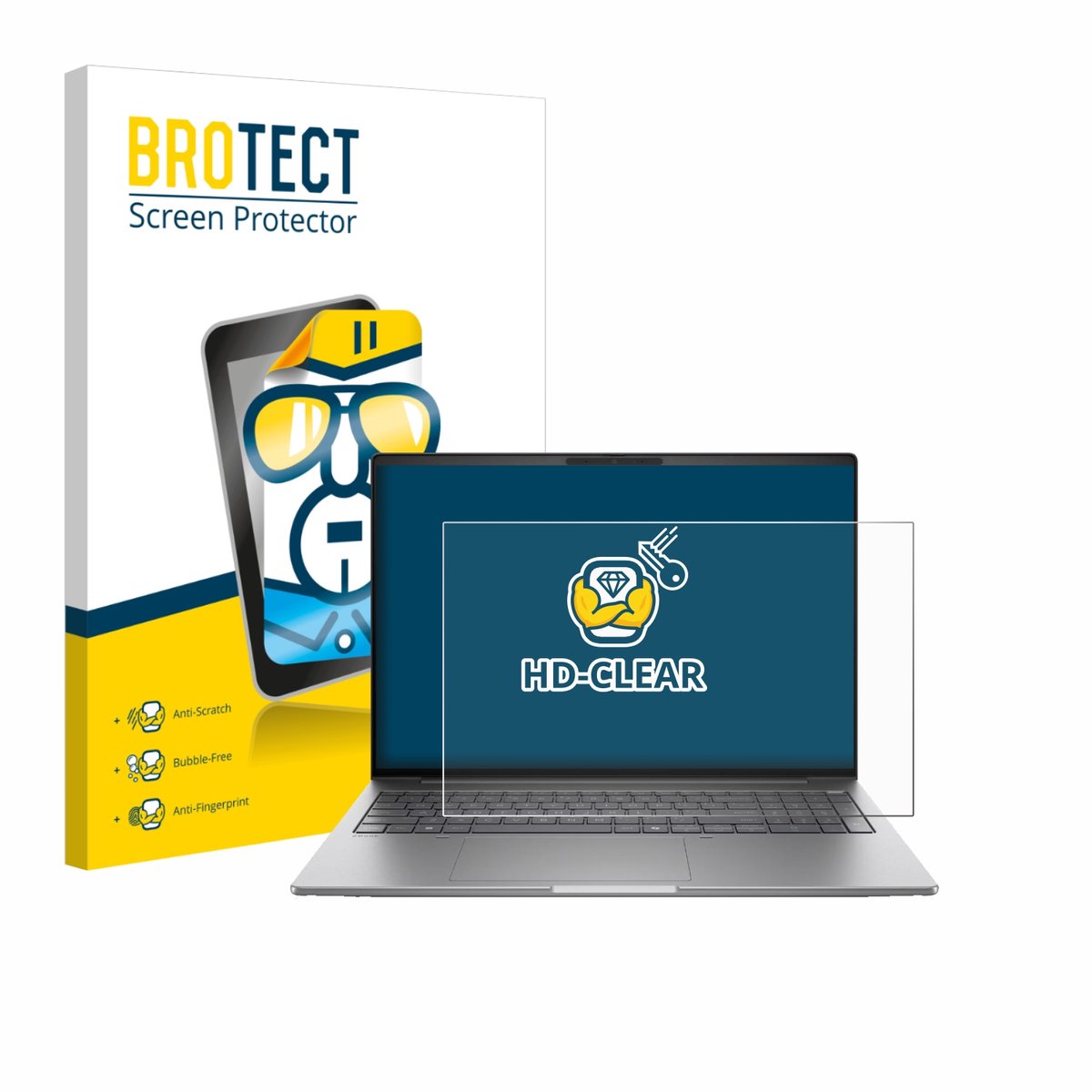 BROTECT - Screenprotector voor HP ZBook 8 G1i 16" - Folie Beschermfolie transparant