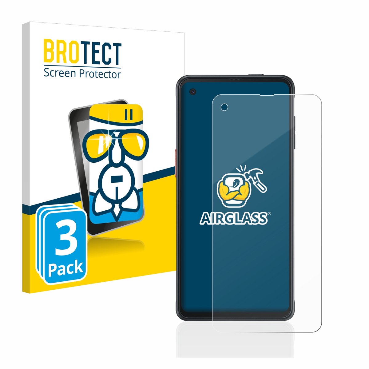 Screenprotector 3 Stuks voor Samsung Galaxy XCover Pro Beschermglas transparant
