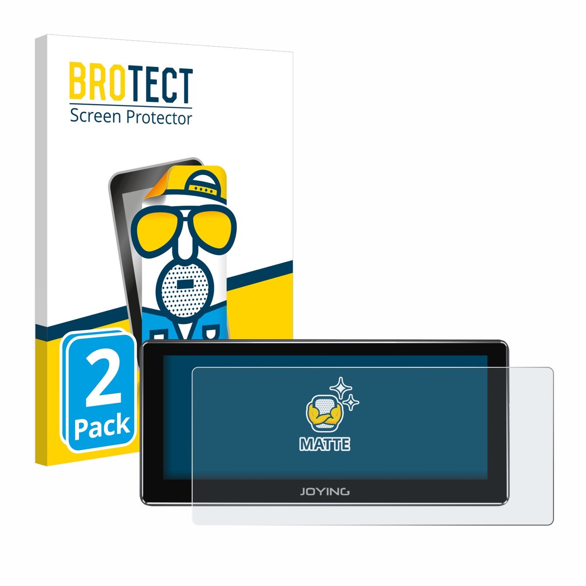 BROTECT - Screenprotector voor Joying 4G Car Radio 8.8" - Folie Beschermfolie matte 2 Stuks