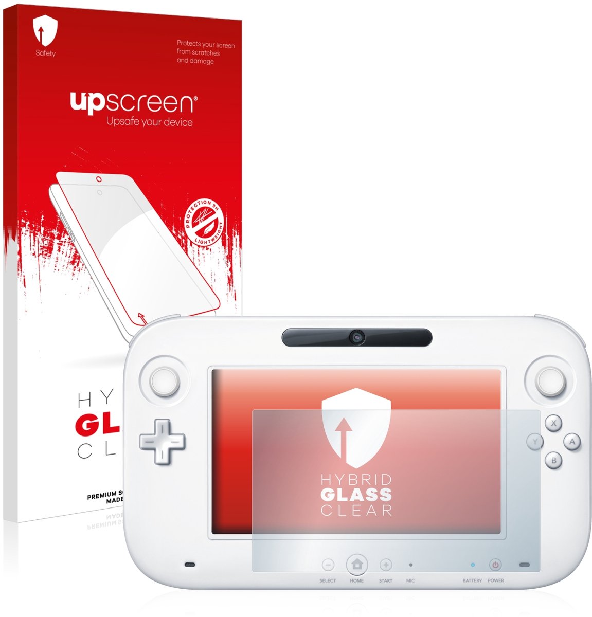 upscreen - Screenprotector voor Nintendo Wii U GamePad (Controller) - Folie Beschermfolie Beschermglas transparant