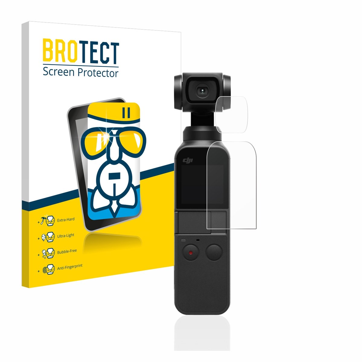 Screenprotector voor DJI Osmo Pocket (Display + Lens) Beschermglas transparant