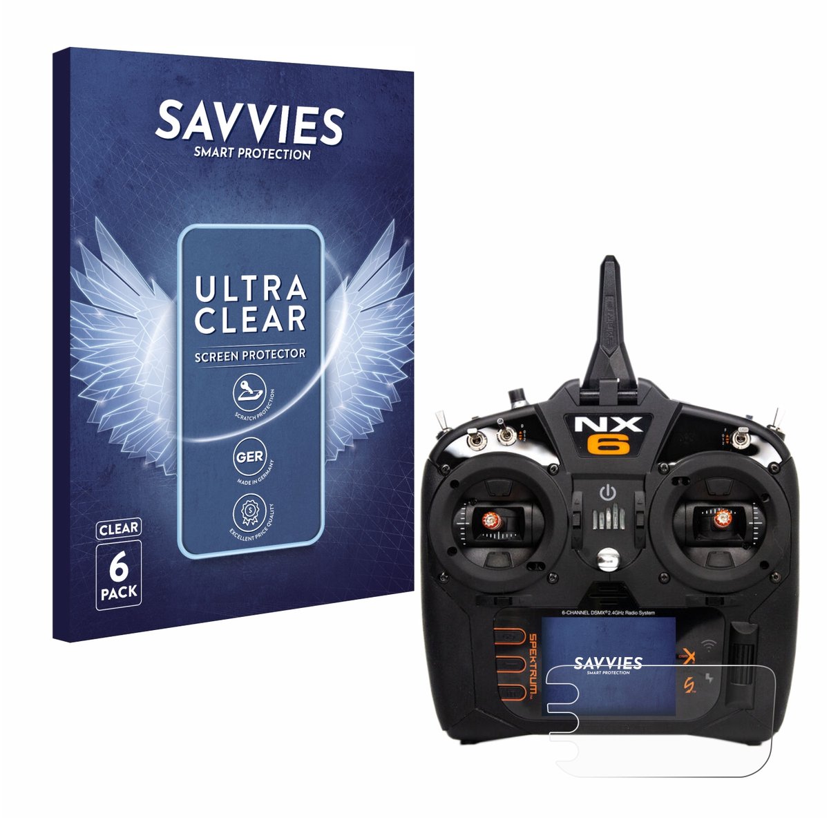 Savvies - Screenprotector voor Spektrum NX10 - Folie Beschermfolie transparant 6 Stuks