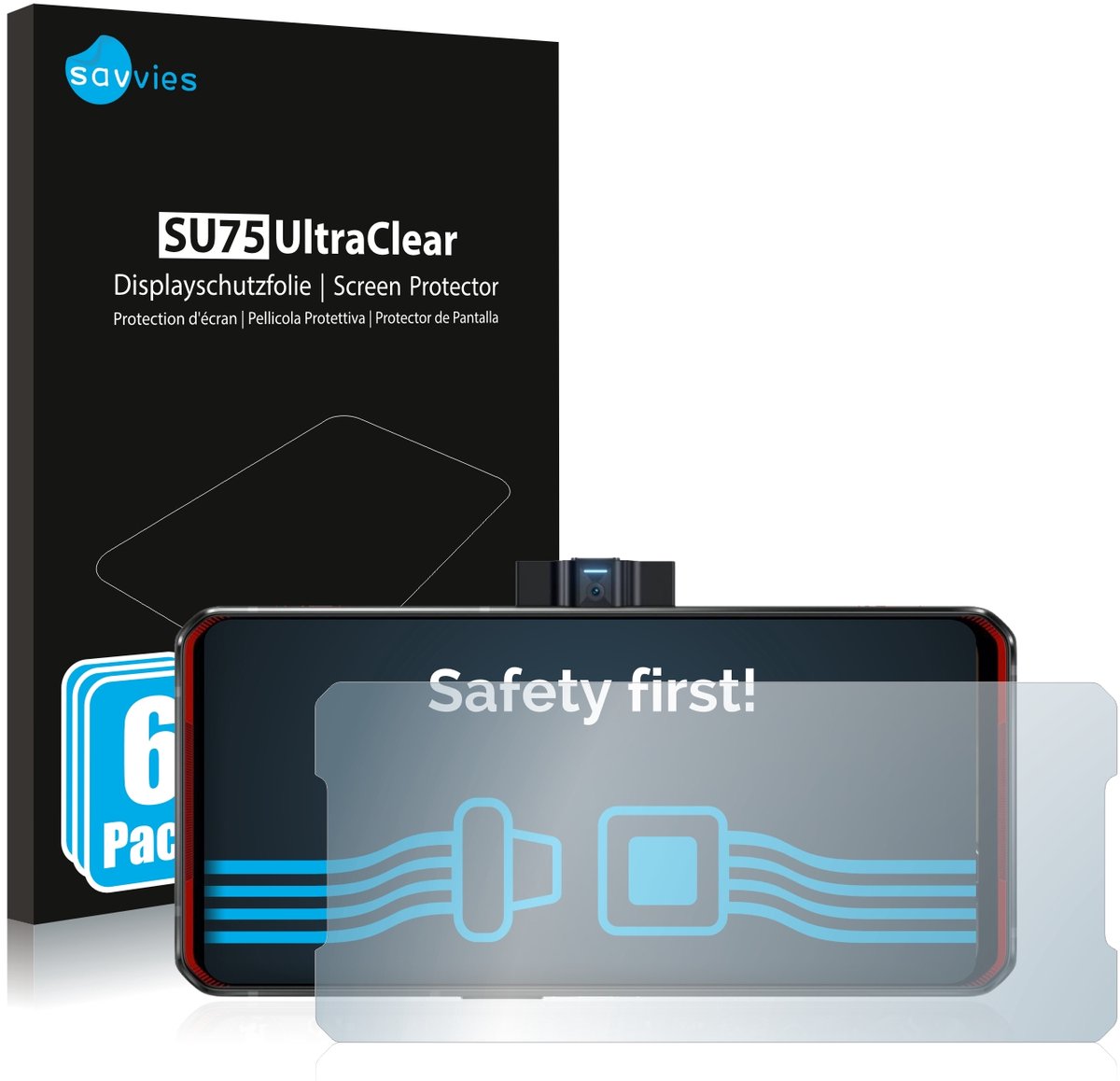 Savvies - Screenprotector voor Lenovo Legion Duel - Folie Beschermfolie transparant 6 Stuks