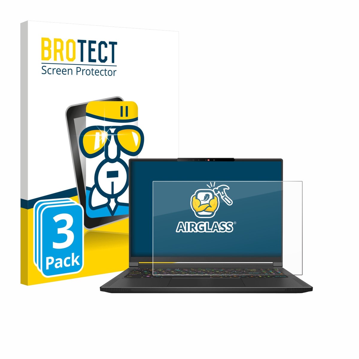 Screenprotector 3 Stuks voor MSI Stealth A16 AI+ Beschermglas transparant