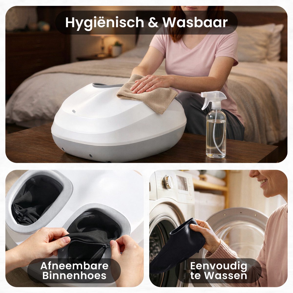 El Suvon Voetmassage Apparaat - Infrarood Warmte - Shiatsu en Compressie Massage - Bloedsomloop Voet en Been - Wasbare voering thumbnail 7