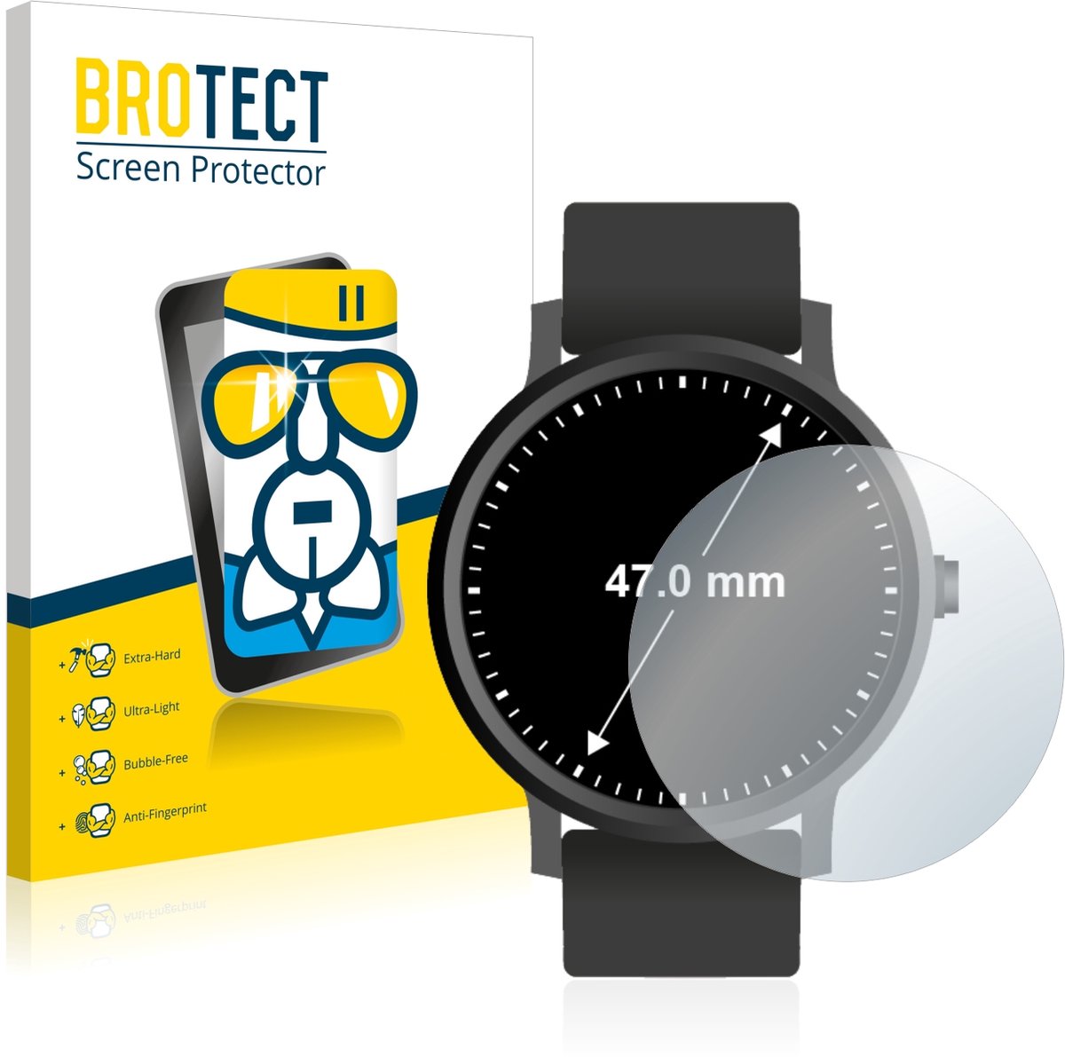 Screenprotector voor Horloges (Rond, ø: 47 mm) Beschermglas transparant