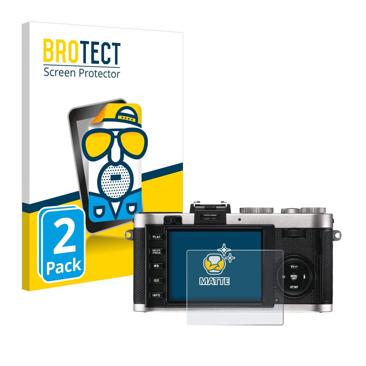 BROTECT - Screenprotector voor Leica X2 - Folie Beschermfolie matte 2 Stuks