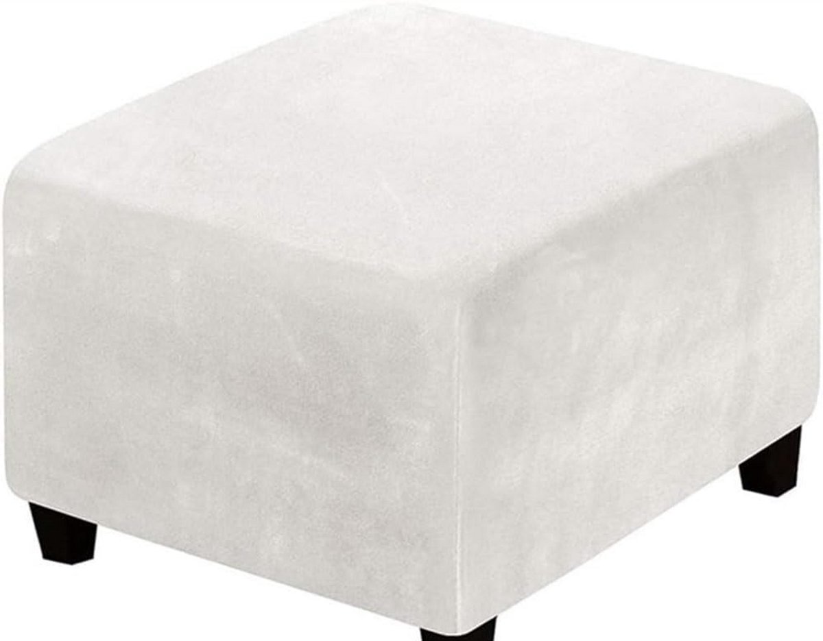 Stretch Fluvel Ottoman Overtrek voor Vierkante Krukken en Voetenbanken